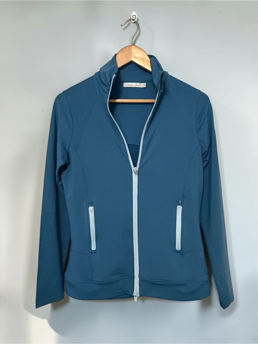 Peter Millar Crown Women's Blue Full Zip Performance Golf Jacket Small CRH Logo